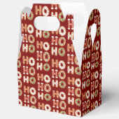 赤ホーホーホーホージンジャーブレッドクッキーのクリスマス フェイバーボックス (見開き)