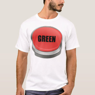赤ボタン – 緑 Tシャツ