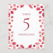 赤ボヘミアの水の色のタイルのテーブル名 (裏面)