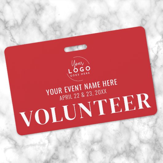 赤ボランティア バッジ