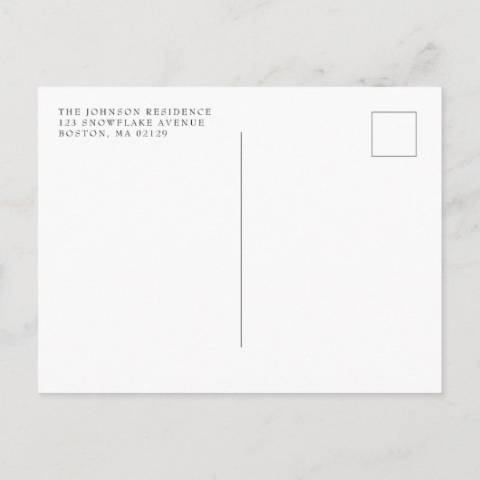 赤ポイエレガントンセチアのクリスマスカクテルパーティー インビテーションポストカード (裏面)