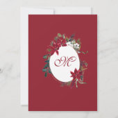 赤ポインセチアフローラは私の花嫁になる 招待状 (裏面)