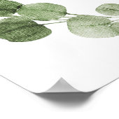 赤ポインセチア緑の赤ちゃんシャワー歓迎ポスター ポスター (角)