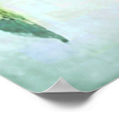 赤ポインセチア花絵画ヴィンテージのポスター ポスター (角)