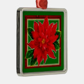赤ポインセチア メタルオーナメント (右)