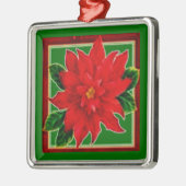 赤ポインセチア メタルオーナメント (左)