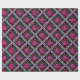 赤ポインセチア ラッピングペーパー