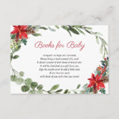 赤ポインセティアクリスマスのベビーシャワーブックの依頼 エンクロージャーカード (正面)