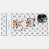 赤ポイントのバーマン/ラグドール かわいい猫と名前 Case-Mate iPhoneケース (裏面(横))
