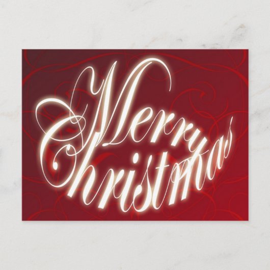 赤ポストカードでクリスマスを祝う シーズンポストカード (正面)