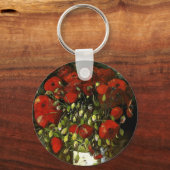 赤ポピーと花瓶ファンゴッホファインアート キーホルダー (正面)