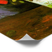 赤ポピーと花瓶ファンゴッホファインアート ポスター (角)