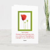 赤ポピーのお母さんのデイカード カード (裏面)