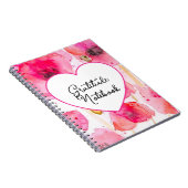 赤ポピーのケシ花フローラ感謝ジャーナル ノートブック (右側)