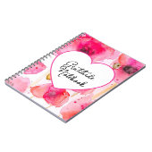 赤ポピーのケシ花フローラ感謝ジャーナル ノートブック (左側)