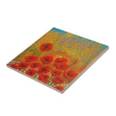 赤ポピーのコースター タイル (側面)