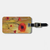 赤ポピーカスタム花 ラゲッジタグ (正面横)