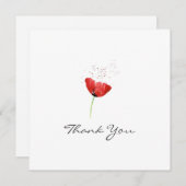 赤ポピーサンキューカード サンキューカード (正面/裏面)