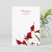 赤ポピーサンキューカード 招待状 (スタンド正面)