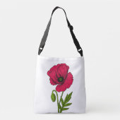 赤ポピースケッチ クロスボディバッグ (裏面)