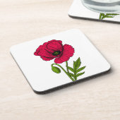 赤ポピースケッチ コースター (左側)