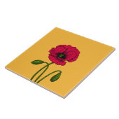 赤ポピースケッチ タイル (側面)