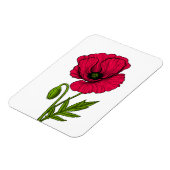 赤ポピースケッチ マグネット (左側)