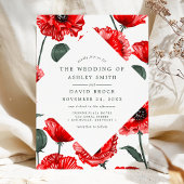 赤ポピーフローラ結婚ズ 招待状