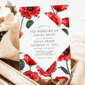 赤ポピーフローラ結婚ズ 招待状