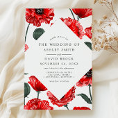 赤ポピーフローラ結婚ズ 招待状