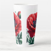 赤ポピーフローラ カフェラテマグ (正面)