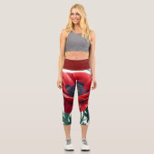 赤ポピーフローラ カプリレギンス (正面)