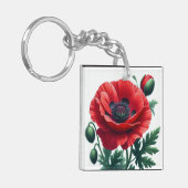 赤ポピーフローラ キーホルダー (正面左)
