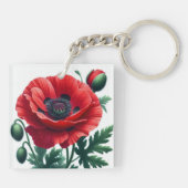 赤ポピーフローラ キーホルダー (裏面)