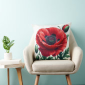 赤ポピーフローラ クッション (椅子)