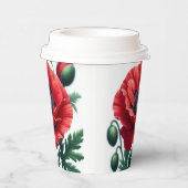 赤ポピーフローラ 紙コップ (右)