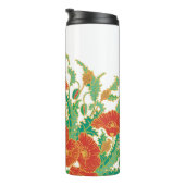 赤ポピーヴィンテージフローラ熱タンブラー タンブラー (回転右)