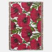 赤ポピー園2 スローブランケット (正面縦)