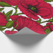 赤ポピー園2 ラッピングペーパー (角)