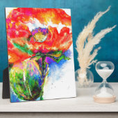 赤ポピー太陽のピー フォトプラーク (側面)