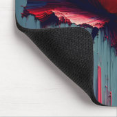 赤ポピー抽象芸術 マウスパッド (コーナー)