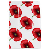 赤ポピー花柄中フローラ抱き枕 ミディアムペーパーバッグ (裏面)