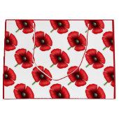 赤ポピー花柄大抱き枕 ラージペーパーバッグ (正面)