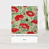 赤ポピー カード (裏面)