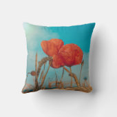 赤ポピー クッション (裏面)