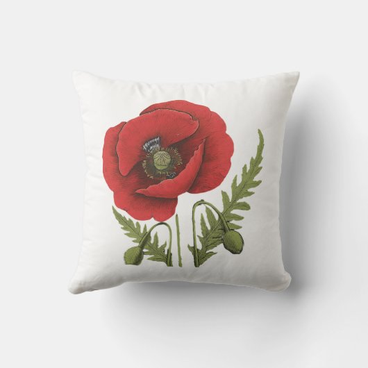 赤ポピー クッション (裏面)