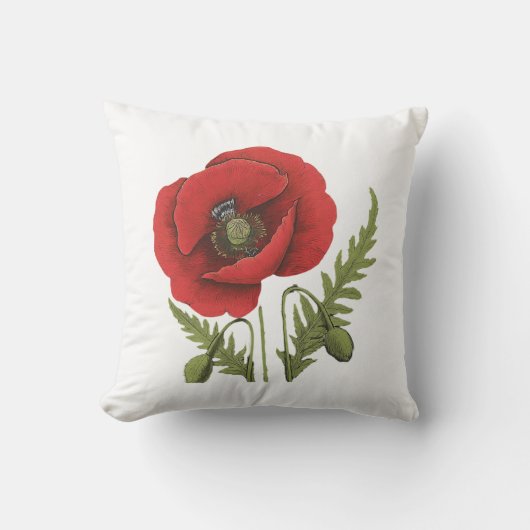 赤ポピー クッション (正面)