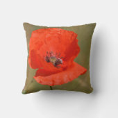 赤ポピー クッション (裏面)