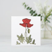 赤ポピー サンキューカード (スタンド正面)