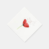 赤ポピー スタンダードカクテルナプキン (角)